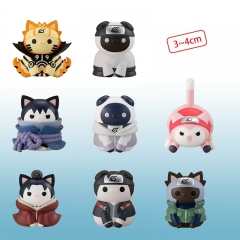 8款火影小号猫咪造型公仔(B款)一套