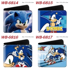 5 Styles Sonic the Hedgehog Cartoon Purse Anime Short Wallet