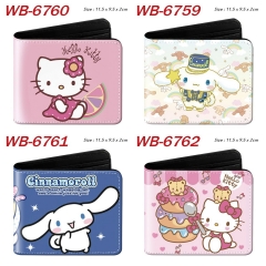 8 Styles Sanrio Cartoon Purse Anime Short Wallet
