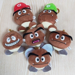 6pcs/set 10CM Super Mario Bro Cartoon Anime Plush Toy Doll