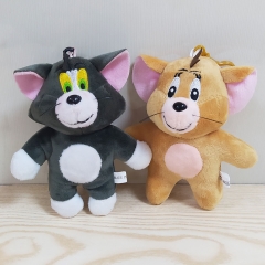 2pcs/set 12CM Tom and Jerry Cartoon Anime Plush Toy Pendant