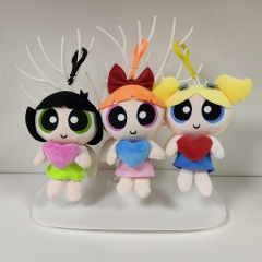 3pcs/set 10CM The Powerpuff Girls Cartoon Anime Plush Toy Pendant