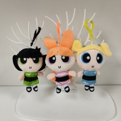 3pcs/set 10CM The Powerpuff Girls Cartoon Anime Plush Toy Pendant