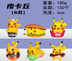 6pcs/set 6CM Pokemon Pikachu Cartoon Anime PVC Figure