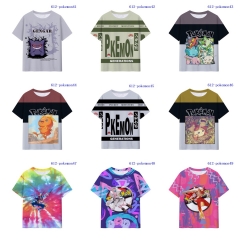 12 Styles Pokemon Cartoon Cartoon Pattern Anime T-shirt