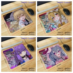 30*25*0.3cm 5 Styles Touhou Project Cartoon Anime Mouse Pad