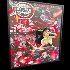 Demon Slayer: Kimetsu no Yaiba Stereographic 3D Framed Anime Figure Creative Design Painting Best Gift for Boy and Girl Desktop and Wall Ornament