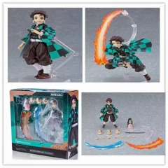 figma 鬼灭之刃 498-DX 灶门炭治郎 豪华版 可动手办，一件42个，高约14cm