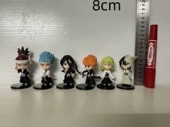 6pcs/set 8cm Bleach Cartoon Anime PVC Figure