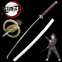 104cm鬼灭之刃 不死川玄弥风柱日轮刀cos动漫武器金属道具未开刃