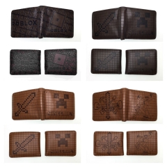 6 Styles Minecraft Cartoon Purse Short Anime Wallet