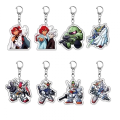 8 Styles Mobile Suit Gundam Cartoon Anime Acrylic Keychain