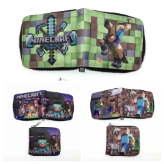 3 Styles Minecraft Cartoon Purse Short Anime Wallet