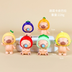 2 Styles 6pcs/set Capybara Cartoon Surprise Blind Box Anime PVC Figures
