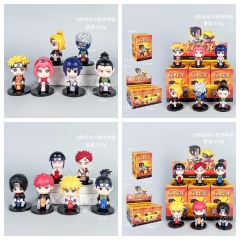 4 Styles 6pcs/set Naruto Cartoon Surprise Blind Box Anime PVC Figures