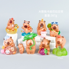2 Styles 8pcs/set Capybara Cartoon Surprise Blind Box Anime PVC Figures