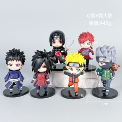 2 Styles 6pcs/set Naruto Cartoon Anime PVC Figures