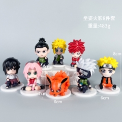 2 Styles 8pcs/set Naruto Cartoon Surprise Blind Box Anime PVC Figures