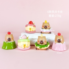2 Styles 6pcs/set Capybara Cartoon Surprise Blind Box Anime PVC Figures