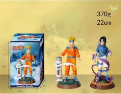 2 Styles 22cm Naruto Uzumaki Naruto Uchiha Sasuke Cartoon Anime PVC Figures