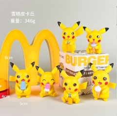 2 Styles 6pcs/set Pokemon Pikachu Cartoon Surprise Blind Box Anime PVC Figures