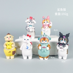 中号鲨鱼迷你猫8cm