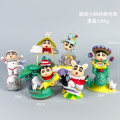 动漫手办蜡笔小新童话王国仙人掌经典场景系列模型潮玩摆件盲盒批