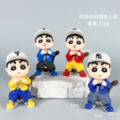 动漫蜡笔小新手办时尚休闲潮服野原新之助公仔桌面车载摆件模型批