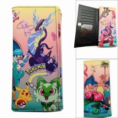 Pokemon Cartoon Color Printing Coin Purse Anime Long Wallet