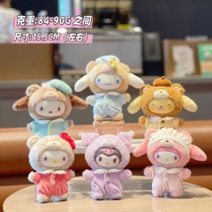 6 Styles 15CM Sanrio My Melody Kuromi Cinnamoroll Anime Plush Toy Doll Pendant