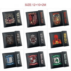 12 Styles Attack on Titan/Shingeki No Kyojin Cartoon Purse Anime Short Wallet