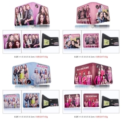 5 Styles K-POP BLACKPINK Cartoon Color Printing Coin Purse Anime Short Wallet