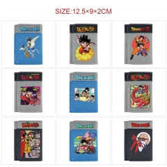 10 Styles Dragon Ball Z Cartoon Purse Anime Short Wallet
