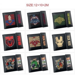 漫威-11款 动漫黑色暗扣钱包