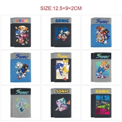 9 Styles Sonic the Hedgehog Cartoon Purse Anime Short Wallet