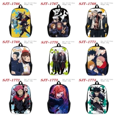 12 Styles Jujutsu Kaisen Cartoon Nylon Canvas Anime Backpack Bag