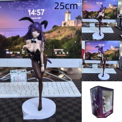 25CM Genshin Impact Raiden Shogun Bunny Girl Cartoon Sexy Girls Anime PVC Figure