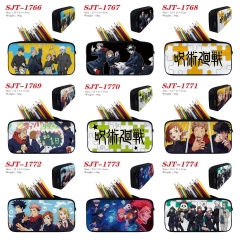 12 Styles Jujutsu Kaisen Cartoon Nylon Canvas Pencil Box Anime Pencil Bag