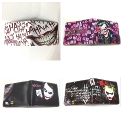 5 Styles The Joker Cartoon PU Purse Anime Short Wallet