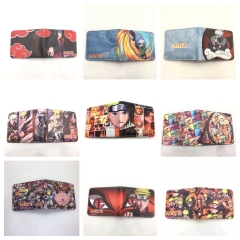 9 Styles Naruto Cartoon PU Purse Anime Short Wallet