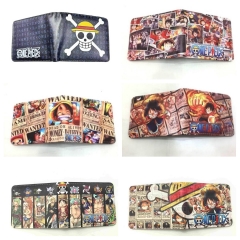 8 Styles One Piece Cartoon PU Purse Anime Short Wallet