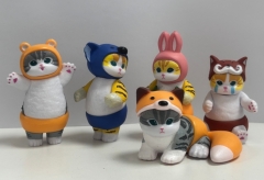 5pcs/set Cute Cat Cartoon Anime PVC Figures