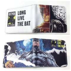 2 Styles Batman Cartoon PU Purse Anime Short Wallet