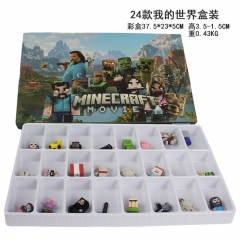 24pcs/set 3.5-1.5CM Minecraft Cartoon Anime PVC Figures