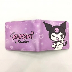 Sanrio Kuromi Cartoon PU Purse Anime Short Wallet