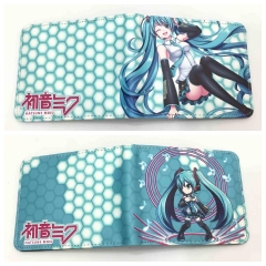 2 Styles Hatsune Miku Cartoon PU Purse Anime Short Wallet