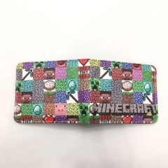 Minecraft Cartoon PU Purse Anime Short Wallet