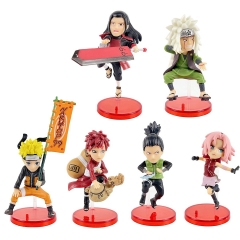 8CM 6PCS/SET Naruto Cartoon PVC Anime Figure Toy Doll