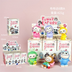 （布布达6款A）labubu拉布布盲盒手办盲盒公仔