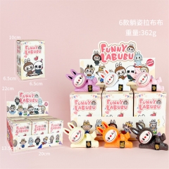 （ 6款躺姿拉布布）labubu拉布布盲盒手办盲盒公仔